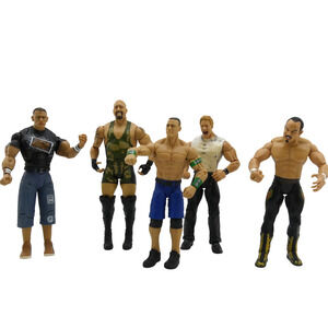 Lot of 5 Jakks Pacific Toy WWE Wrestling Action Figures John Cena Big Show
